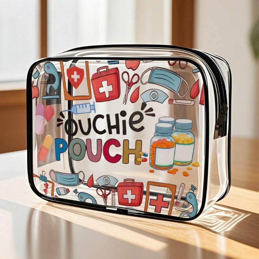 3pcs/1pc Unisex Transparent Travel Toiletry Bag - Lightweight PVC Material, With Zipper, Can Store Cosmetics And Medicines, Suitable For Carry-On Luggage, Can Be Used For Airport, Gym Or Daily Use, Transparent Storage Bag, Minimalist And Practical Design, Zipper Closure - Multicolor - View 1