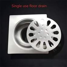 Multi‑Piece Floor Drain Set Thickened Square Floor Drain Large Drainage Deodorizing Design For Bathroom Hotel Shower Engineering Household Renovation Bathroom Hardware Accessory - Practical - View 3