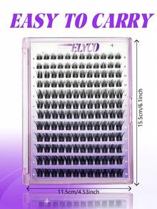 ELYCO 144 Clusters/132 Clusters Glue-Free Segmented Fluffy Eyelashes, Gentle Skin-Friendly, Time-Saving And Effort-Saving, D Curl, 0.07mm Thickness, 8-16mm Mixed Length, DIY Eyelash Extensions, Dense And Voluminous With Defined Layers, Creating Full And Dimensional False Eyelash Look, Suitable For Daily Wear, Evening Parties And Various Important Occasions - D - View 7