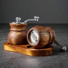 1 pièce/2 pièces/3 pièces Moulin à poivre manuel, moulin à épices en bois pour poivre, sel de mer, moulin à assaisonnement de cuisine - Multicolore - Voir 5