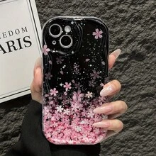 时尚樱花漂浮图案设计，透明奶油质感2D平面印刷手机保护壳，采用TPU材质，全方位保护摄像头，防震防摔，多功能时尚手机保护套，兼容 16 Pro Max/16 Plus/16 Pro/16/15 Pro Max/15 Plus/15 Pro/15/14 Pro Max/14 Plus/14 Pro/14/13 Pro Max/13 Pro/13/12 Pro Max/12 Pro/12、A60、Galaxy S25、S24、S23、Smart 10 Plus、Edge 50、A5等机型，是生日、情人节、母亲节、儿童节送给朋友、情侣或家人的理想礼物。 - 無色 - 查看 4