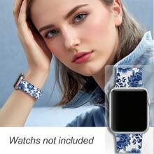 Silicone Watch Band Compatible With Apple Watch Series 4/5/6/7/8/9/10 | 38/40/41/42mm Compatible With SE1/2, Quick Release, Scratch-Resistant, Comfortable And Breathable, Suitable For Daily Use, Travel And Sports - Blue - View 3