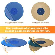 Shoze Anti-Static Acrylic Disc Player Pad, Vinyl Turntable Slipmat Mat, Vibration Reduction Design, Optimizes Audio Performance With Tighter Sound And Pure Clear Bass For Home Entertainment - Blue - View 7