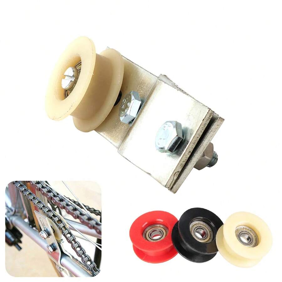 Ajustador tensor de cadena de polea para motor de 49cc, 50cc, 60cc, 66cc, 80cc, protección protectora de cadena de bicicleta motorizada - C-2 piezas - Ver 1
