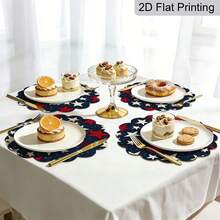 2/4/6pcs Minimalist Placemats, Designed With Red, White And Blue Star Patterns, Suitable For Independence Day Themed Dining. Each Placemat Size: 13.8inch*35cm, Ideal For Family Dinners And Memorial Day Events. - Multicolor - View 7