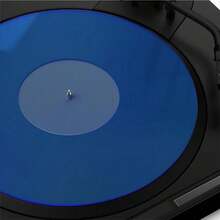 Shoze Anti-Static Acrylic Disc Player Pad, Vinyl Turntable Slipmat Mat, Vibration Reduction Design, Optimizes Audio Performance With Tighter Sound And Pure Clear Bass For Home Entertainment - Blue - View 2