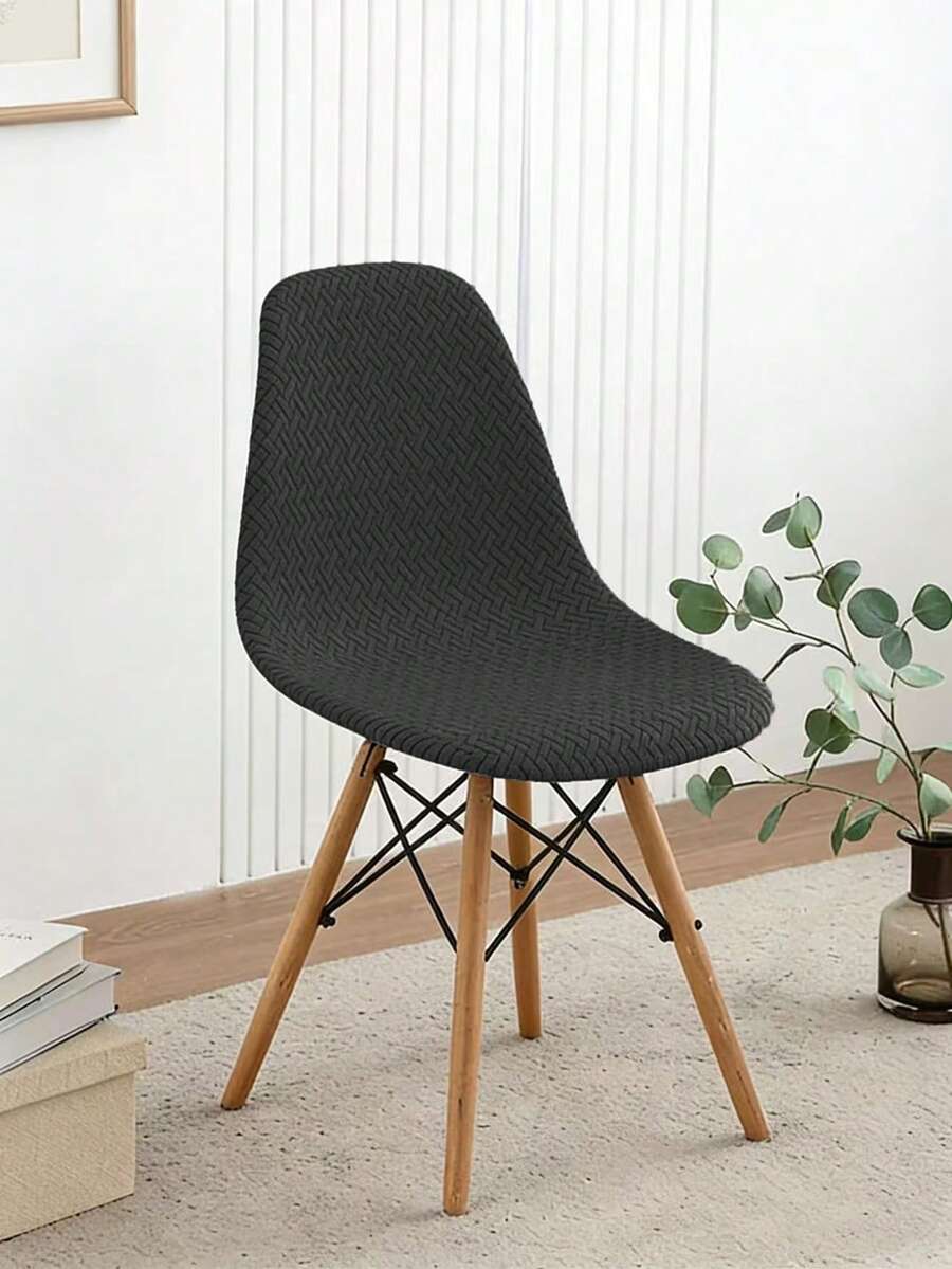 1 cái, 2 cái, Xám đậm, Lưới trừu tượng, Vỏ sò, Vỏ bọc ghế, Vỏ bọc ghế toàn diện, Dùng được cả nhà, Vỏ bọc ghế ăn, Dùng được cả bốn mùa, Dày dặn, Chống bẩn, Chống mài mòn do móng vuốt mèo, Chống bụi, Độ đàn hồi cao, Vỏ bọc ghế - màu đen - Xem 1