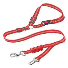Adjustable Thick Striped Nylon Large Dog Car Safety Harness - Suitable For Car Travel - Multicolor - View 11