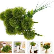 5/10/500件人造塑膠蒲公英仿真花，秋季裝飾假花，婚禮花瓶、居家餐廳臥室裝飾，節日生日派對用品，戶外花園裝飾 - 綠色 - 查看 5