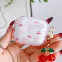 Ốp tai nghe Cherry 3 trong suốt kiểu dáng Niche, vỏ bảo vệ dễ thương tương thích với Apple Pro 2/3, Bluetooth không dây thế hệ thứ 4. - Nhiều màu - Xem 8