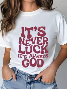 Limited Edition, 1 Piece, Thick And Comfortable Cotton T-Shirt - Women's Casual Short Sleeve T-Shirt, Round Neck, Lightweight Cotton, Soft And Pretty - 白色 - 查看 10