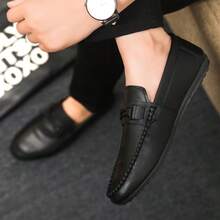Giày lười casual mới năm 2026, giày lái xe đế mềm, giày cưới cho phù rể, giày moccasin. - màu đen - Xem 4