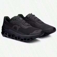 On Running Cloudmonster Black Running Shoes, Breathable Mesh Unisex Sports Sneakers - màu đen - Xem 4