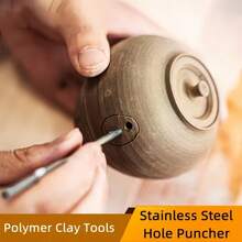 12pcs Ceramic Punching Tools, Stainless Steel Punching Tools, Clay Sculpture Modeling Tools, Pottery Punching And Carving Tools - Sets - View 6