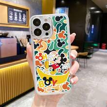 Disney Mickey Mouse phone case, for iPhone17promax, 16,pro 15plus, 14promax, 13, 12, 11promax, xsmax, xr, Creative Mickey element - 白色 - 查看 1