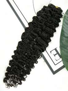 Y WIGS Deep Wave Pre-Looped Crochet Human Hair 100% Remy Hair Extensions 14-22 Inch 55g Protective Hairstyle Crochet Hair - Natural Black - View 7