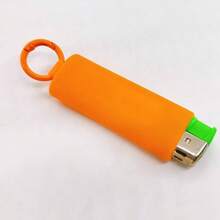 1pc/3pcs Silicone Lighter Holder Keychain, Portable Mini Lighter Protective Case Anti-Lost Anti-Slip Lighter Keyring, Colorful Soft Silicone Waterproof Outdoor Daily Carry Accessory, Suitable For BIC J6 Full Size Lighters - Fashionable Durable Scratch-Resistant Lighter Case, Windproof Minimalist Vintage Durable J6, Unisex Lighter Keychain Accessory - Multiple Styles - View 5