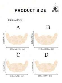 2/4 Pares de Fitas Adesivas Invisíveis de Renda Respiráveis para Suporte de Busto Plus Size, Estampas Aleatórias, Adequadas para Vestidos de Noiva Sem Alças, Levantamento e Suporte para Busto Grande - Multicolorido - Visão 6