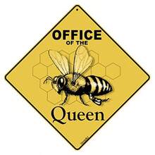 CROSSWALKS Cartel de aluminio de Office of Queen Crossing de 3048 x 30 48 cm X207 - Precaucin amarillo - Ver 6