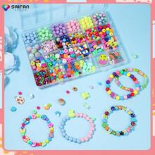435pcs Easter & Spring Themed Beads Set, 24 Grid Box Packed Assorted Round & Themed Shaped Beads With Matching Charms, Pastel Tones & Cute Patterns, Versatile For Festive, Cute, Playful & Stackable Jewelry Projects, Ideal For Bracelet, Necklace, Earring, Keychain Making & All DIY Handcraft Creations - A - View 2