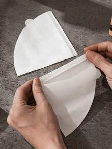 50 peças/100 peças Papel de Filtro de Café Cônico V01, Papel de Filtro de Café em Forma de V, Papel de Filtro de Café Pour-Over V02, Papel de Filtro de Café e Chá, Adequado para Xícaras de Filtro Cônico e Cafeteiras de Gotejamento, Adequado para Cafeteiras Pour-Over e de Gotejamento, 1-2 Xícaras, 2-4 Xícaras (Branco, Marrom) - Multicolorido - Visão 7
