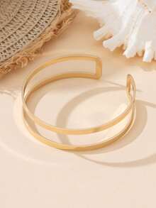 Elegant Hollow 3D Four-Leaf Flower Anklet, Adjustable Size, Suitable For Party Gift - Gold - View 5