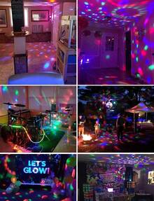 Stage With Remote-Activated Colorful Strobe Light, Disco Ball Lamps And Light Bar. - Black - View 8