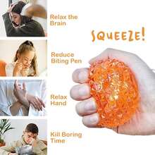 Diamond Stress Ball - Cool Sensory Squishy Nice Squeeze Fidget Cute Squish Toy - 2.25" Ball - 紫色 - 查看 5