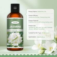 100ml/30ml Jasmine Scented Essential Oil, Long-Lasting Air Freshener Fragrance, Eliminates Odors, Creates Romantic Ambiance, Suitable For Home, Living Room, Bedroom, Bathroom, Study, Closet, Pet Area, Car, Office, Hotel, Wedding, Gift, Can Be Used To Make Fragrance And With Aroma Diffuser - Jasmine Essential Oil - View 3