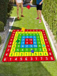6pcs/Set 50-Inch Toss Game Set, Including 6 Bean Bags - Made Of Durable Polyester Fabric, Great For Birthday Parties And Outdoor Family Fun, Easy To Set Up, No Power Needed, Perfect For Family Game Nights | Numbered Scoring Rings | Durable Game Set - Multicolor - View 2