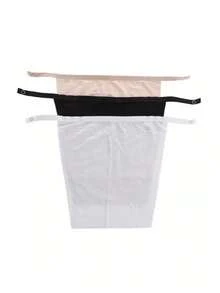 Bộ 3 món áo quây nữ màu đen trắng, chất liệu lụa băng mềm mại, chống hở hang, có thể điều chỉnh 3 vị trí, cổ giả, thích hợp mặc hàng ngày. - Nhiều màu - Xem 7