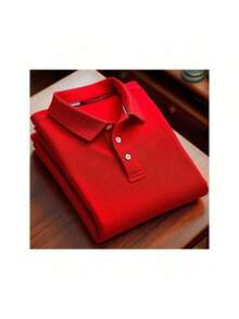 Polo Masculina Preta Premium – Estilo Casual e Sofisticado - Vermelho - Visão 3