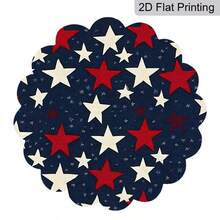 2/4/6pcs Minimalist Placemats, Designed With Red, White And Blue Star Patterns, Suitable For Independence Day Themed Dining. Each Placemat Size: 13.8inch*35cm, Ideal For Family Dinners And Memorial Day Events. - Multicolor - View 10