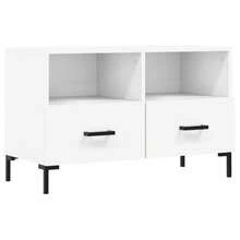 vidaXL TV-Schrank Weiß 80x36x50 cm Holzwerkstoff - Weiss - Übersicht 2