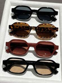 Set de 4 gafas de moda con estilo bohemio, versátiles para uso diario, adecuadas para la playa, viajes, fiestas, accesorio de regalo estilo Y2K - Multicolor - Ver 8