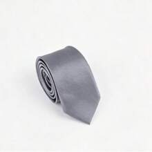 1pc Long Tie Solid Color Fine Pattern Business Hand Tie Long Tie Men's Tie,Men's Fashionable And Simple High-Density Solid Color Tie, With A Soft And Skin Friendly Texture, Suitable For Daily Work And Wedding Party Attire - Multicolor - View 12