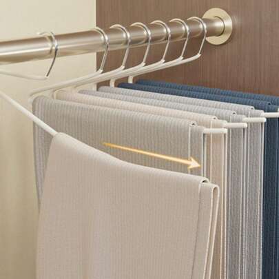 1 paquete incluye 10/5/1 colgadores de pantalones con forma de ganso, colgadores de pantalones antideslizantes con recubrimiento grueso, colgadores en forma de Z específicos para armarios del hogar, colgadores para organizar la ropa, para tiendas departamentales