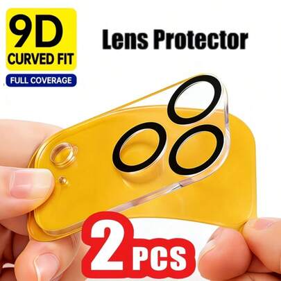 2pcs Ultra-Clear Anti-Scratch Full Coverage Camera Lens Protector Film, Suitable Compatible With Apple 17 Pro Max/17 Pro/17 Air/17E/17/16 Pro Max/15 Pro Max/15Pro/15/14 Pro Max/14/14/14 Pro/13/13 Pro Max/12/11, Premium 9H Tempered Glass
