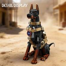 Mô hình chó Doberman quân đội 1376 chi tiết có khớp nối linh hoạt - Phiên bản dành cho người sưu tầm trưởng thành, độ khó lắp ráp cao. - Nhiều màu - Xem 7