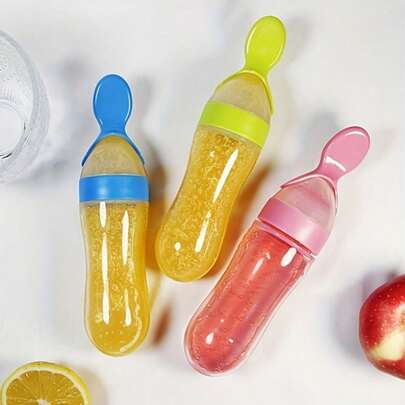 1pc Dispenser With Spoon, Multi-Functional Dispenser For Food And Medicine