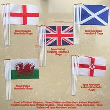 A Set Of United Kingdom, Great Britain And Northern Ireland Handheld Flags, A Set United Kingdom/England/Scotland/Wales/Northern Ireland Handheld Flags, Made Of Polyester, Perfect For Party And Festival Celebrations - A - View 13