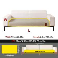 1pc Linen Texture Solid Color Sofa Cover, Non-Slip Wear-Resistant, Pet Stain Resistant, Suitable For All Seasons, Fits Living Room Bedroom Study 1-4 Person Sofa, Machine Washable - Multiple Styles - View 26