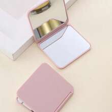 1pc Solid Color Folding Makeup Mirror, Japanese Simple Portable Flip Dual-Sided Handheld Vanity Mirror For Cosmetic, Suitable For Travel, Bedroom, Home Use,Makeup,Cheap,Room Decor,Vanity,Travel,Bedroom,Makeup Accessories,Mirror,Vanity Mirror,Mini Mirror,Compact Mirror,Mirror Small,Hand Mirror,Cheap,Stocking Stuffers,Makeup,Makeup Tools,Cheap Stuff,Gifts,Gifts For Women,Christmas Gifts,Giveaways,Travel,Cheap Stuff,Travel Essential - 粉色 - 查看 6