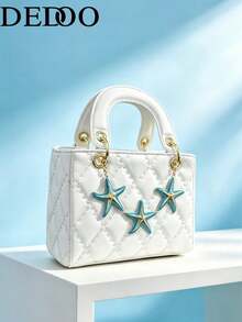 Dedoo 2025 New Arrival Fashionable Luxury Daisy Small Niche High-End Handbag, Diamond Embroidery Bag, Tote Shoulder Crossbody Bag, Suitable For Spring/Summer Travel, Campus, Daily Commute, Christmas Gift, Party, Wedding And Other Occasions - White - View 7