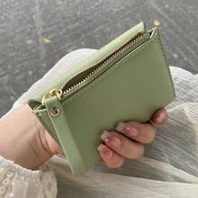 Short Fashion 70% Off Women's Folding Wallet, Simple Multi-Functional Student Wallet, ID Card And Coin Purse - Black - View 8