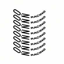 8 piezas Pegatinas universales de vinilo impermeables y resistentes al sol para cubos de rueda, adecuadas para automóviles, motocicletas, camiones, remolques, accesorios decorativos personalizados creativos - Pegatinas para ruedas - Ver 11