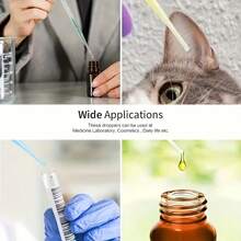 50/100/200pcs Disposable Plastic Dropper - 0.1oz Graduated Pipette And Precise Measuring Tube, Odorless Rectangular Design, Suitable For Accurate Transfer Of Essential Oils, Resins, DIY Crafts, Laboratories And Art Projects, Transparent Durable Dropper Bottle With Liquid Measurement Markings, Laboratory Supplies - View 7
