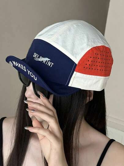 Mũ lưỡi trai phối màu kiểu Hàn Quốc, unisex, mùa hè, nhanh khô, vành mềm thoáng khí, thích hợp cho hoạt động ngoài trời như leo núi, cắm trại, đạp xe, chống nắng.