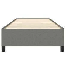 vidaXL Bettgestell ohne Matratze Dunkelgrau 90x190 cm Stoff - Grau - Übersicht 5