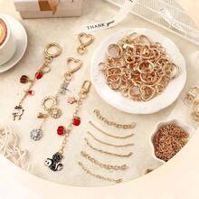 48 Set Keychain Making Kit Gold Silver Metal Keychain Clips With Key Ring Swivel Snap Hook Lobster Claw Clasps Extender Chain Bulk For DIY Craft Lip Gloss Bag Accessories Gift (Gold) - 黃金 + 48 - 查看 2